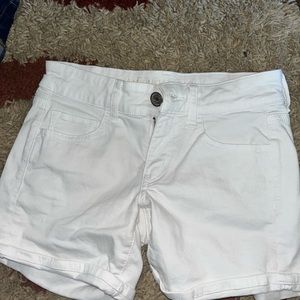 American Eagle White Jean Shorts